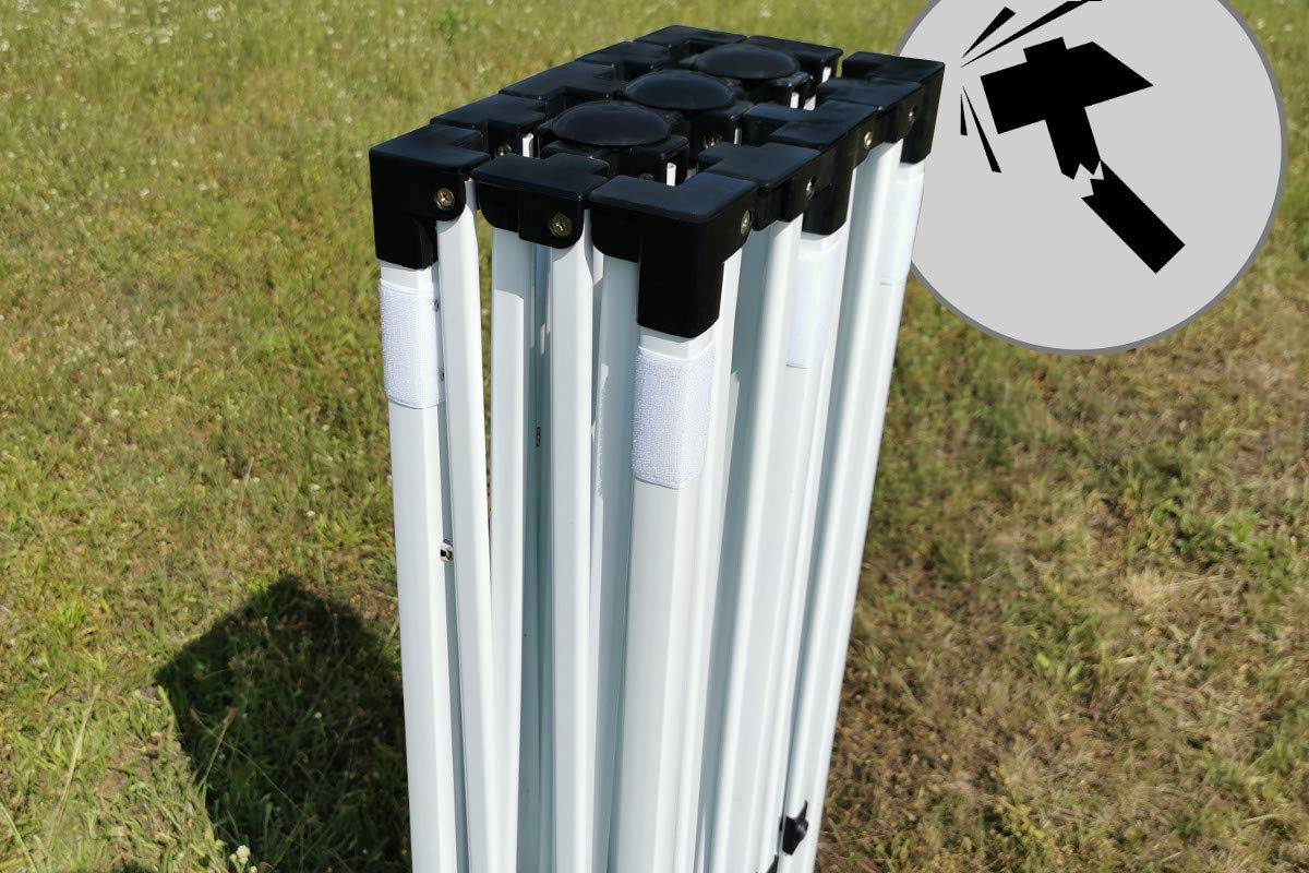 BRIMO Namiot namiotowy w 100% wodoszczelny, z 3 częściami bocznymi, 3 x 6 m, kolor czerwony