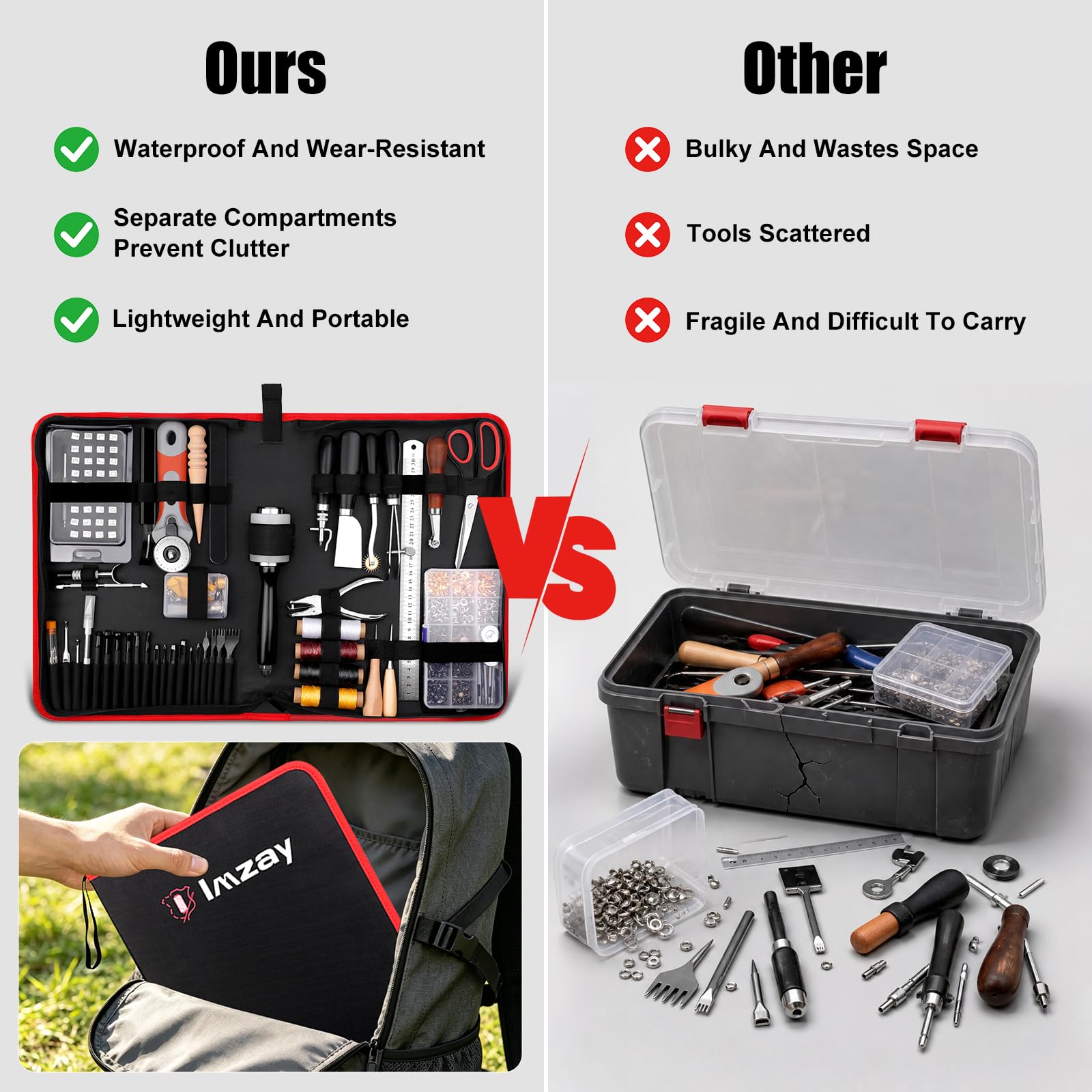 Leather Working Kit - 415 Pcs Tools -6 Leather Working Kit - 415 Pcs Tools -6