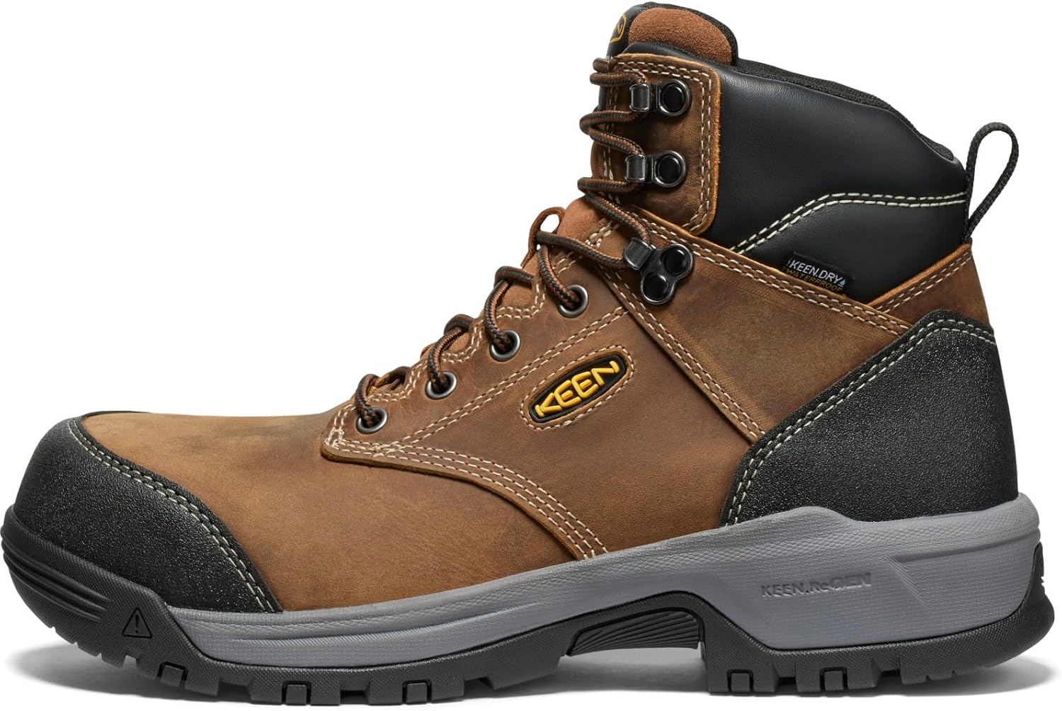 KEEN Utility mens Evanston 6" Composite Toe Waterproof Leather Durable Construction Work Boots - Image 4