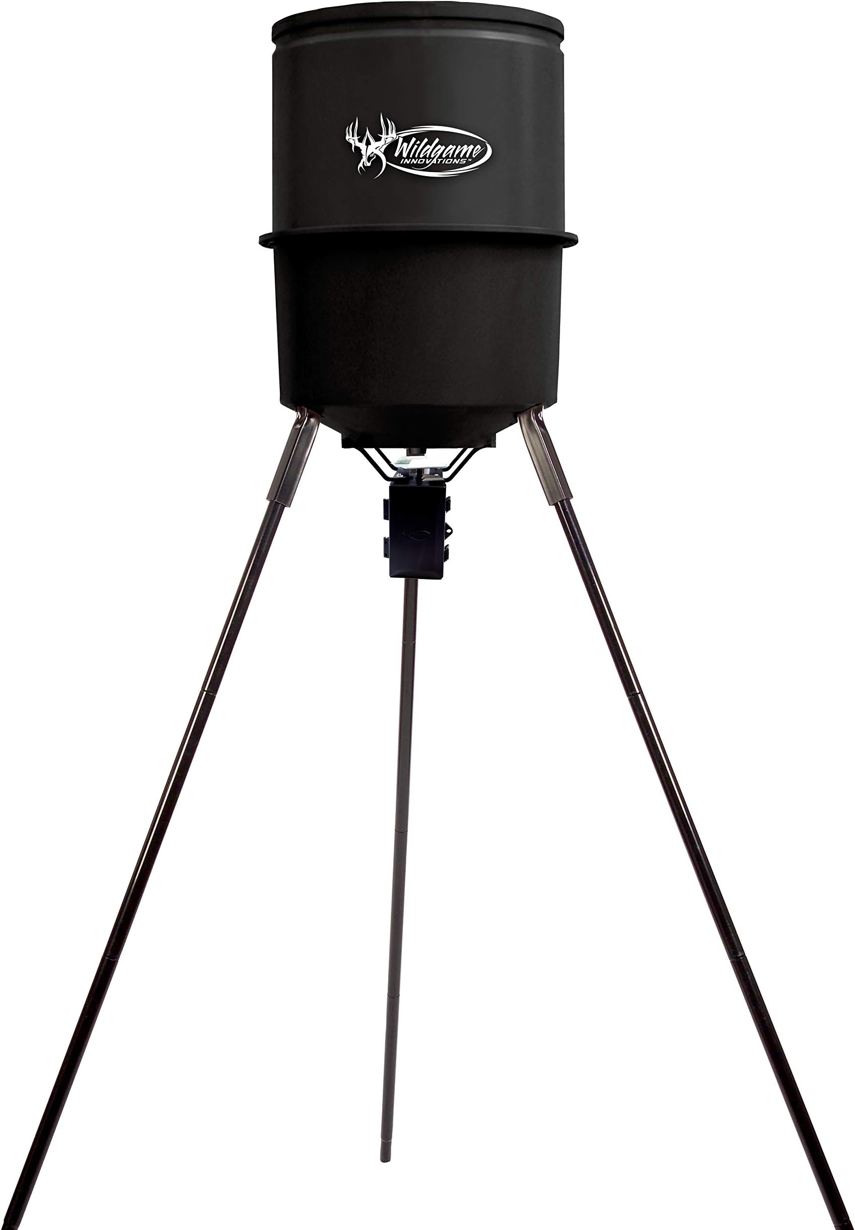 Quick-Set 225 lb Game Feeder with Digital Timer | Durable Tripod Corn/Pellet Hunting Feeder with 1-4 Available Feed Times & 30-feet Radius