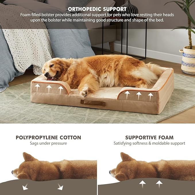 Cama Ortopédica para Perros Extra Grande con Funda Lavable miniatura 4