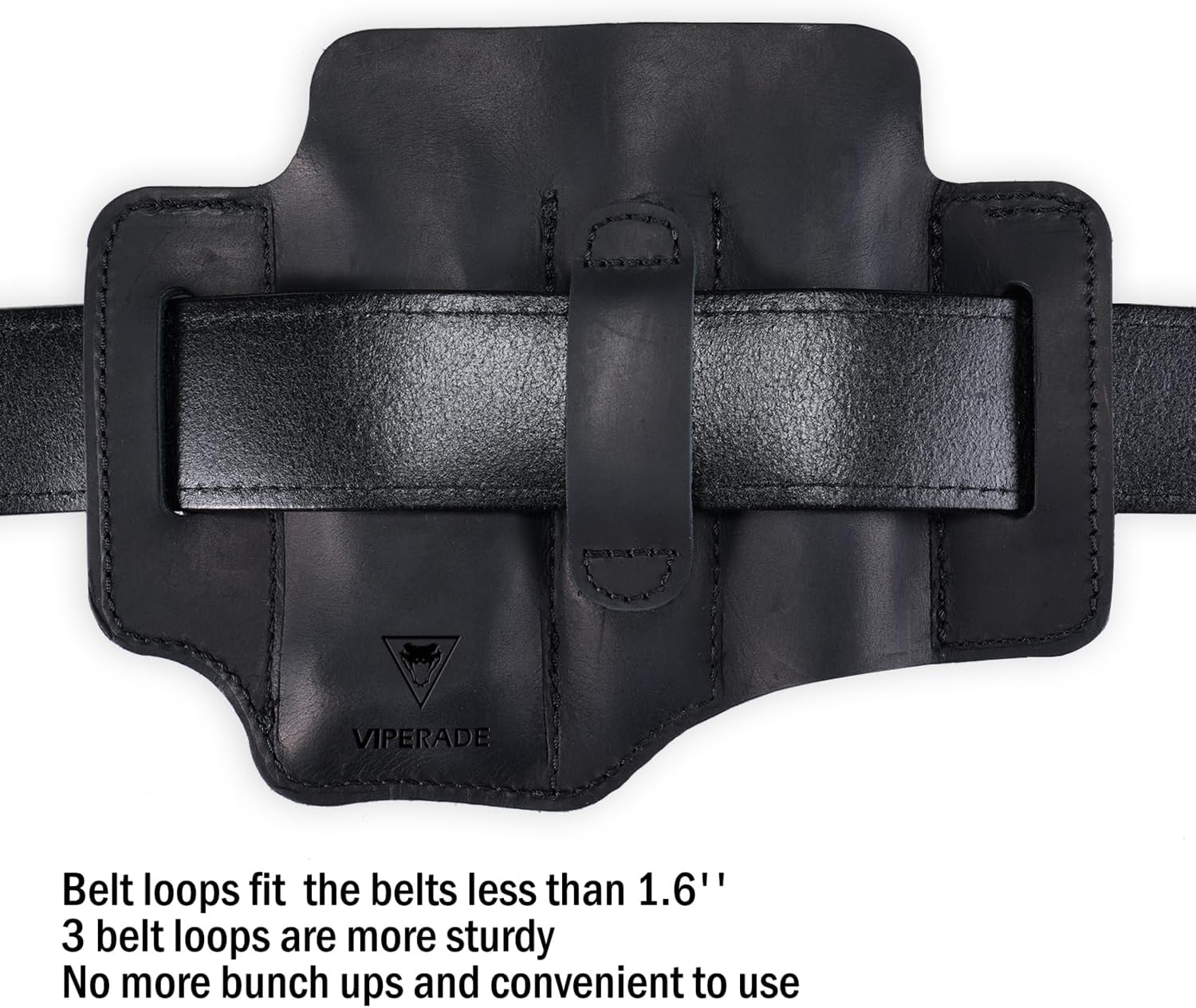 VIPERADE PJ29 Multitool Sheath for Belt, Leather EDC Pocket Organizer for Men, EDC Leather Sheath, Flashlight and Multitool Sheath, EDC Belt Organizer (Black) - Image 6