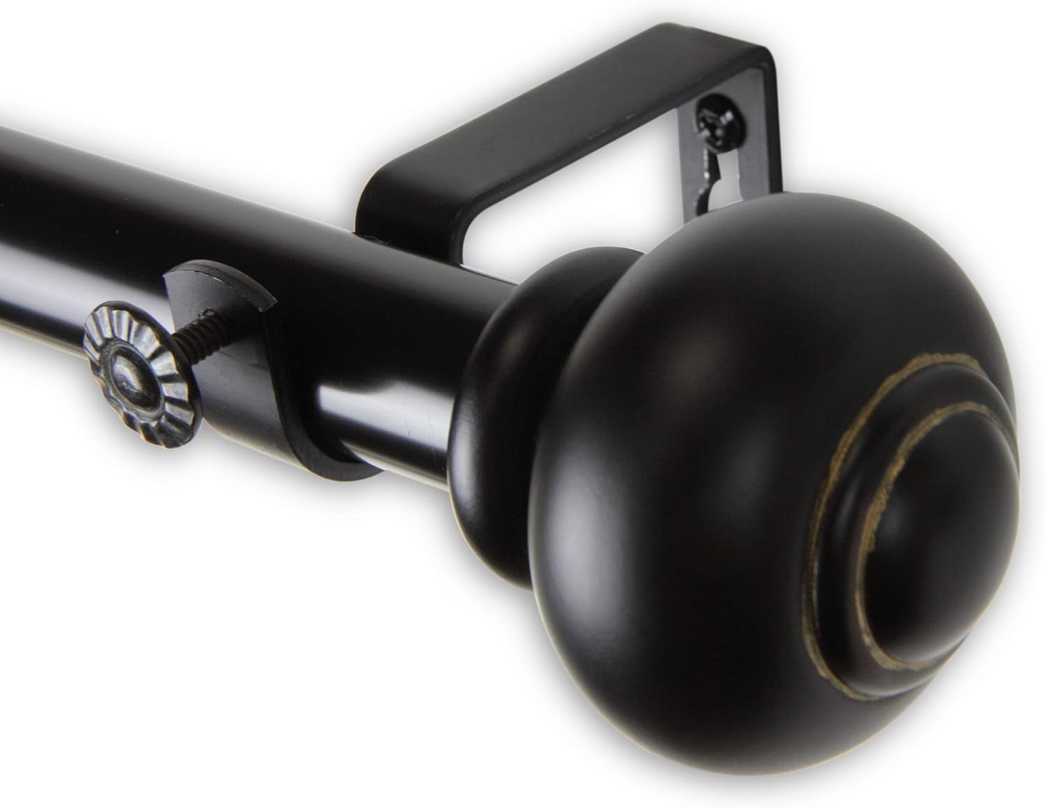 Rod Desyne 1" Rotunda Curtain, 66-120", Black