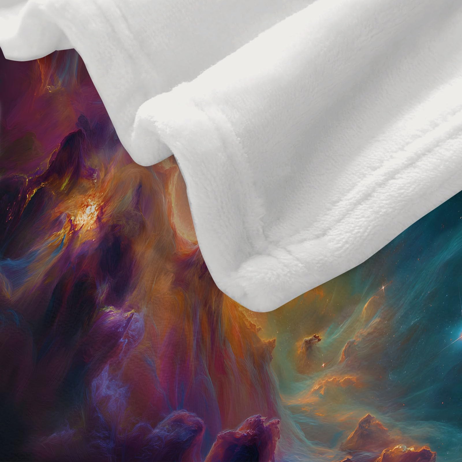 Genérico Tło Wszechświata Koc Flanelowy 180 x 200 cm Koce Sherpa, wielokolorowe Super Puszyste Wełniane Koce Dorosłych I Dzieci Koc Miękki I Ciepły Łóżko