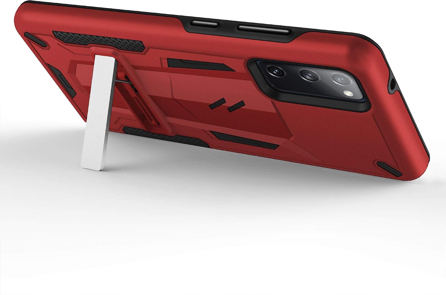 Zizo Transform Series for Galaxy S20 FE Case - Rugged Dual-Layer Protection with Kickstand - Red