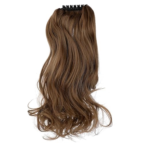Miniatura 9 de Extensión de cola de caballo con clip de garra, extensiones de cabello ondulado de 18 pulgadas, cola de caballo larga para mujer, extensiones de