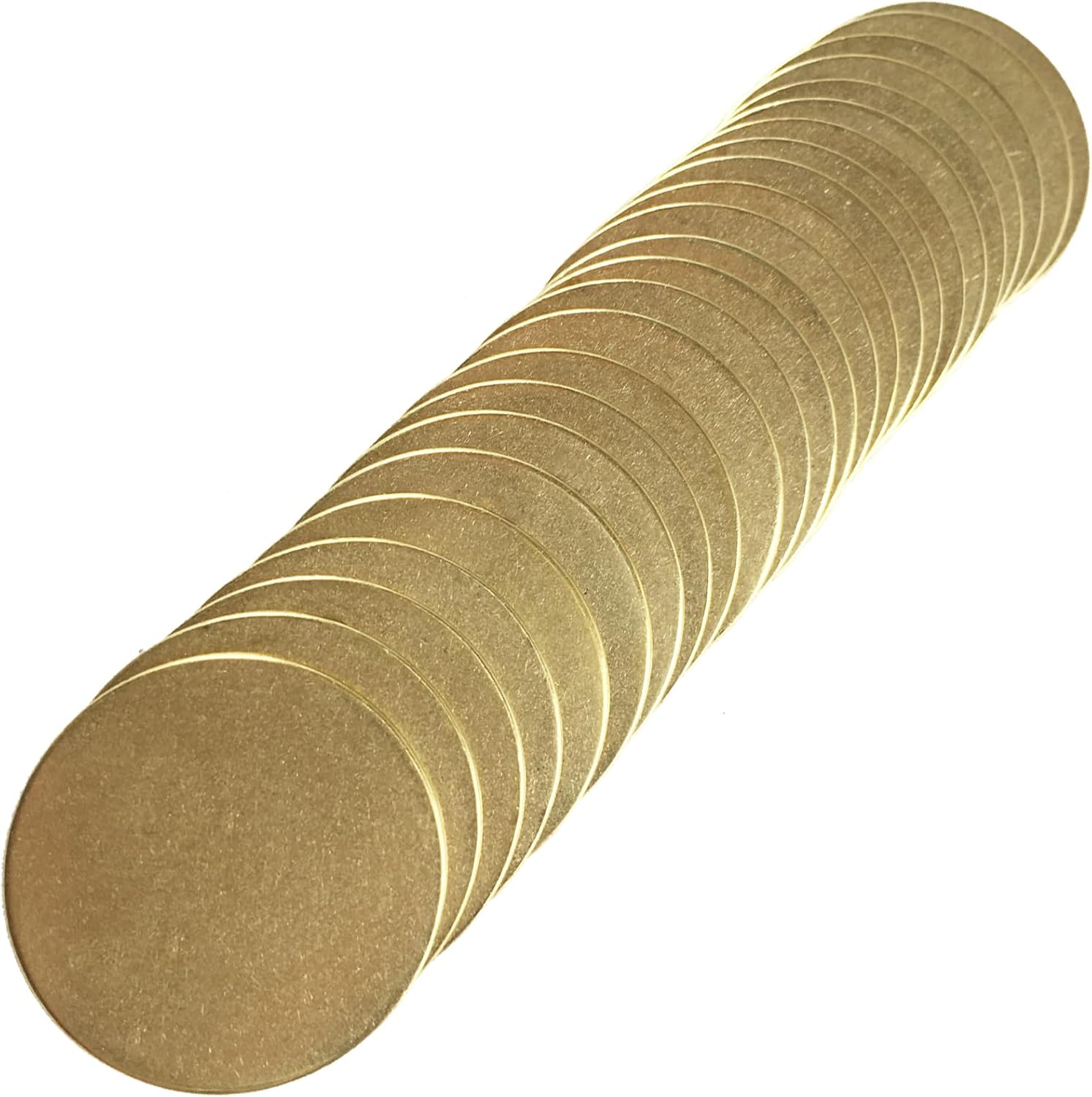 25 Pcs Solid Brass Tags for Stamping Round Brass Tags