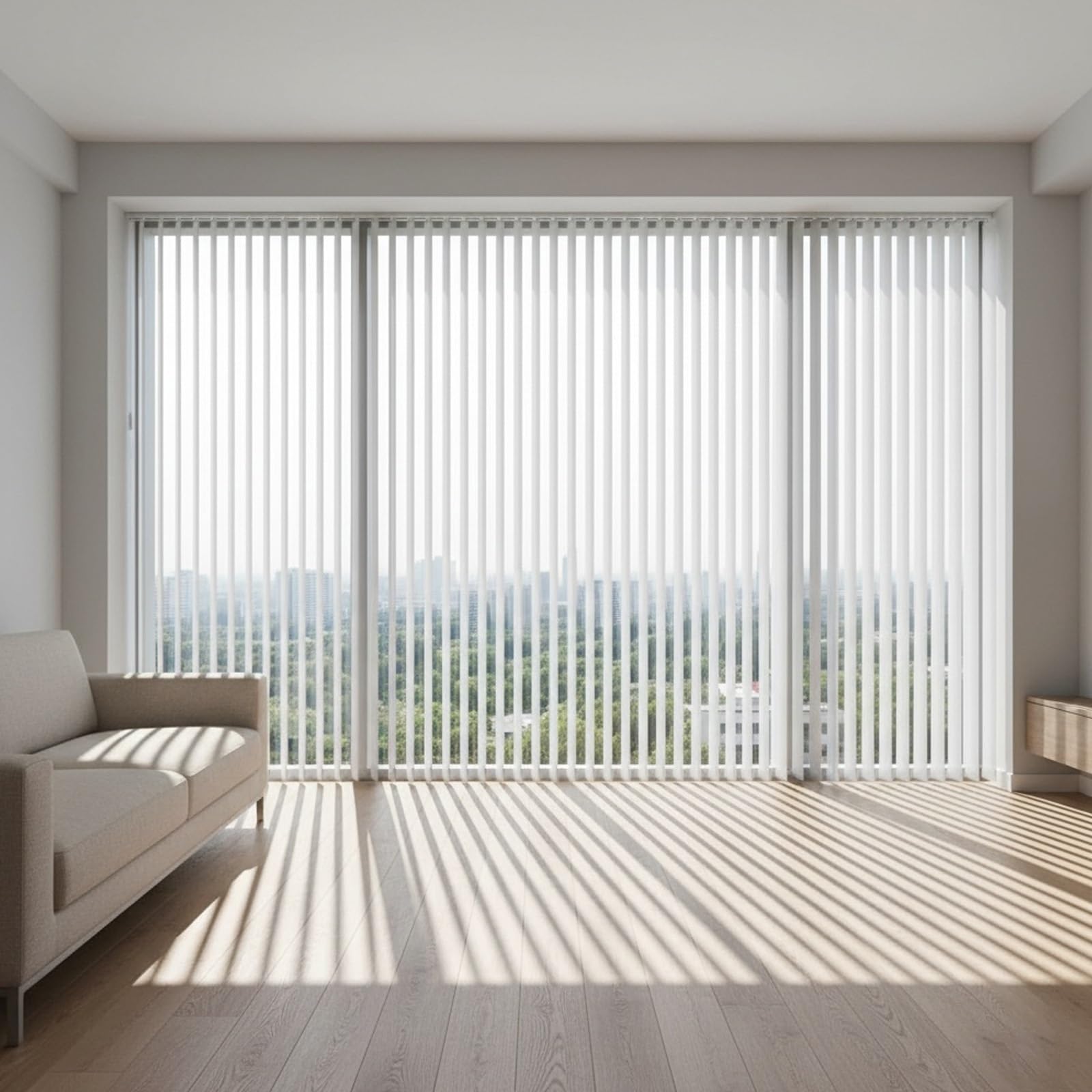 Divisor de habitación ajustable blanco para evitar miradas y separar estancias con privacidad