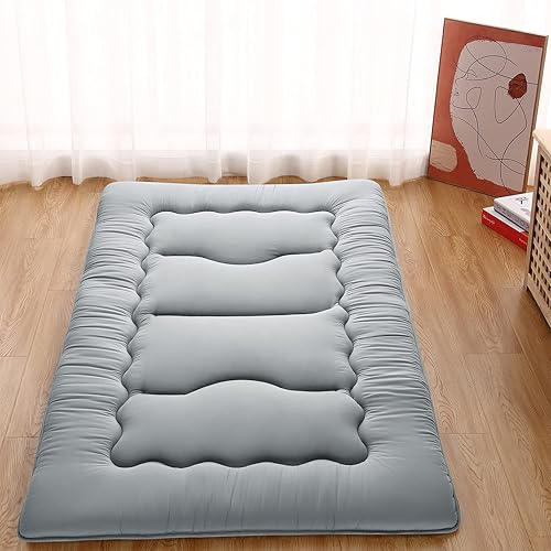 Miniatura 3 de ROYGROW Colchón futón japonés para adultos y niños colchón futón japonés colchón para dormir de tamaño individual colchón plegable para suelo tapete