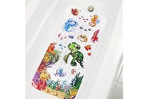 Toddler Bath Tub Seat - Bestselling Kids Bath Mat with Slip-Free Suction...