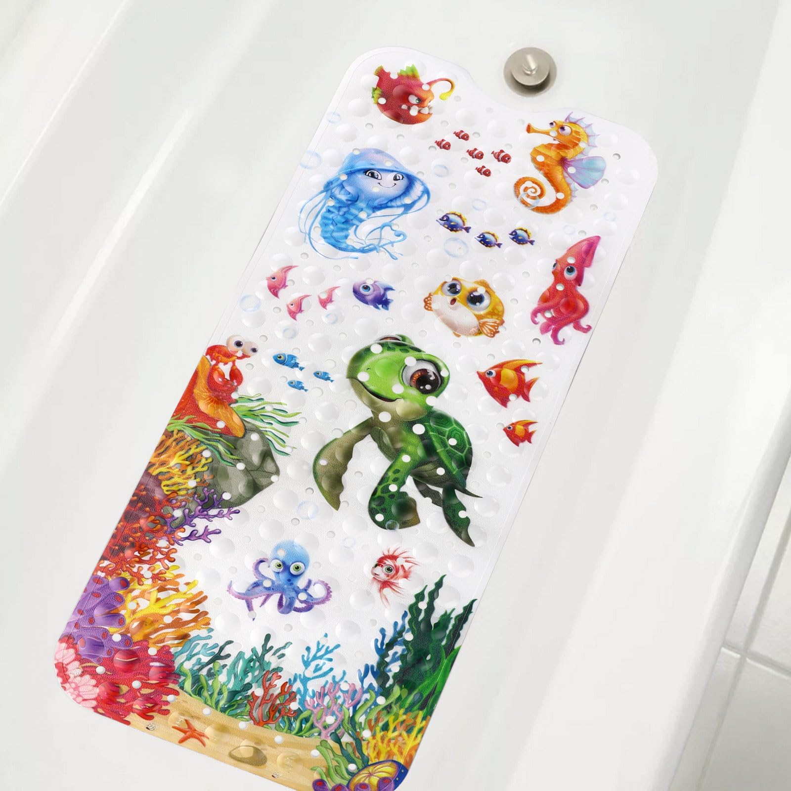 BOPPIE NonSlip Bath Mat Shower Mats for Tub Kids,AntiSlip