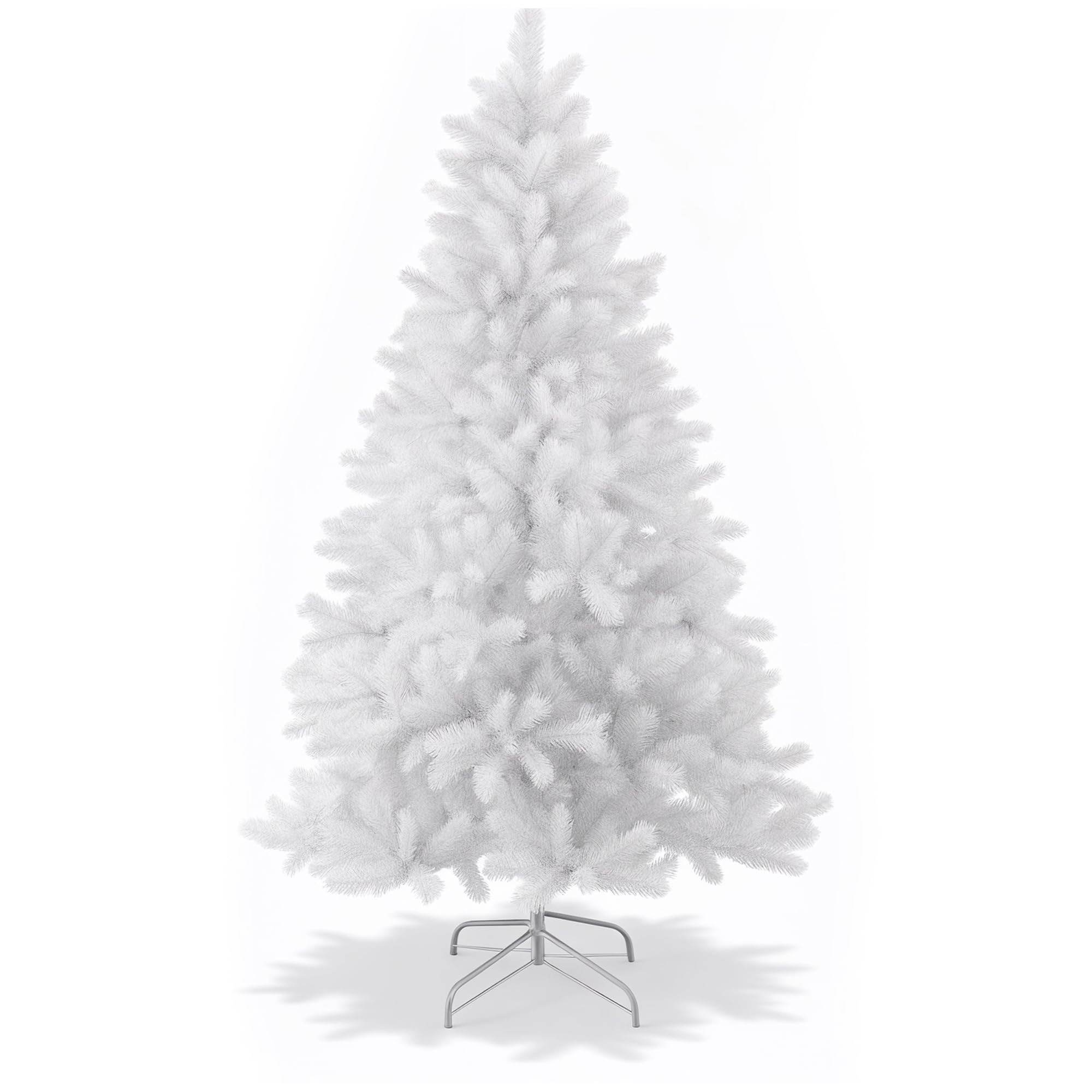 Trimming Shop 5ft/1.5m White Artificial Christmas & Halloween Tree, PVC