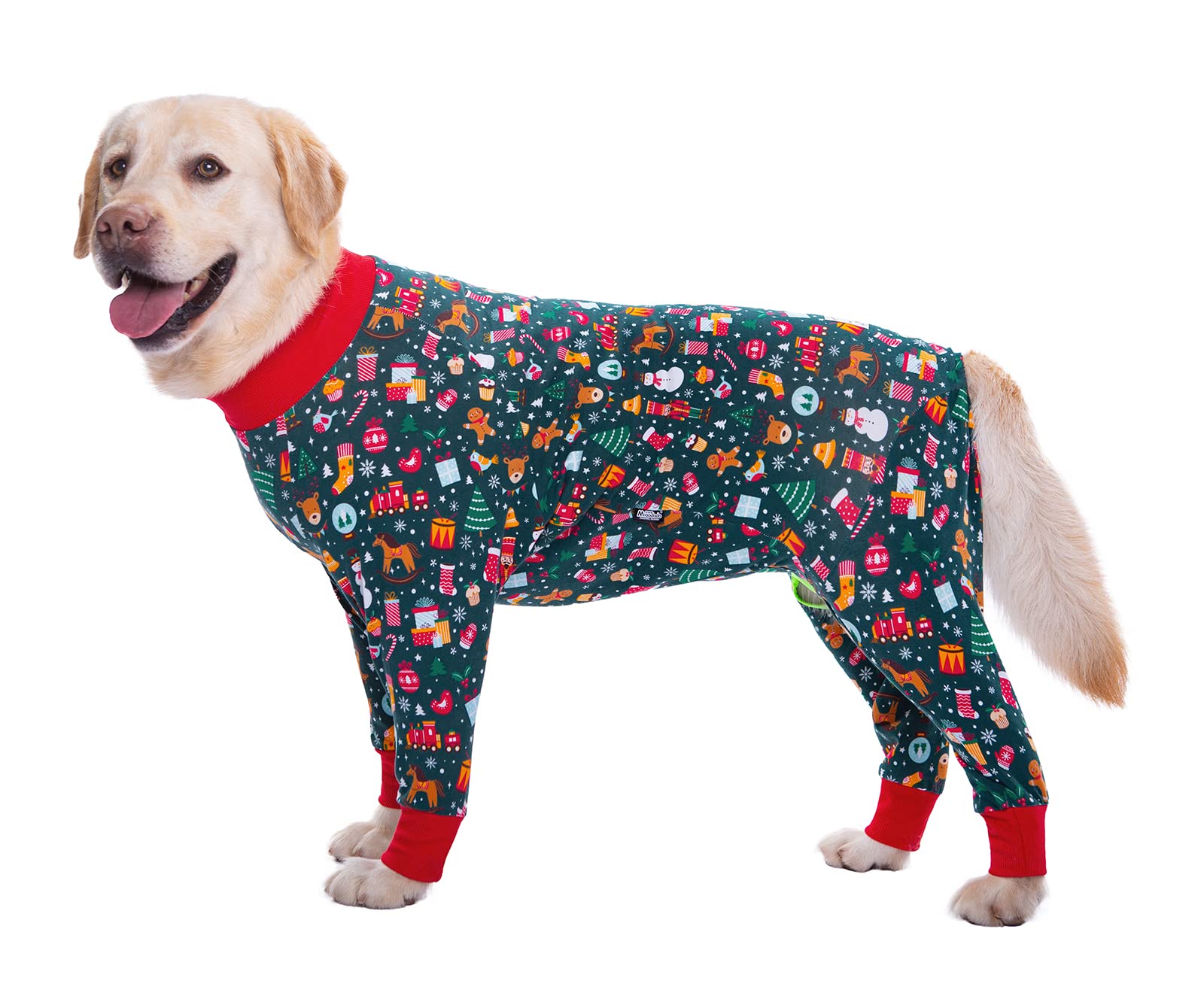 Combinaison pyjama pour chiens anti-stress coton léger vert grand