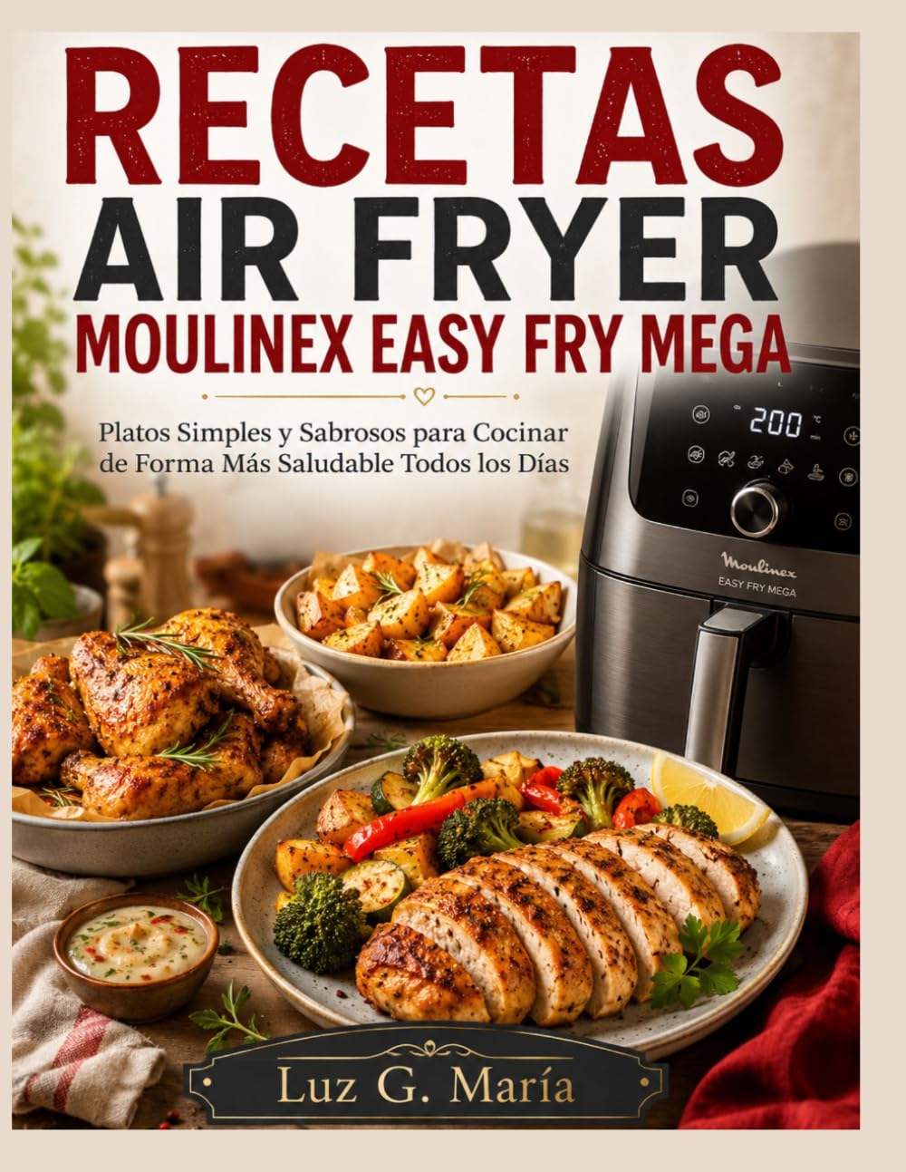 RECETAS AIR FRYER MOULINEX EASY FRY MEGA: Platos Simples y Sabrosos para Cocinar de Forma Más Saludable Todos los Días.