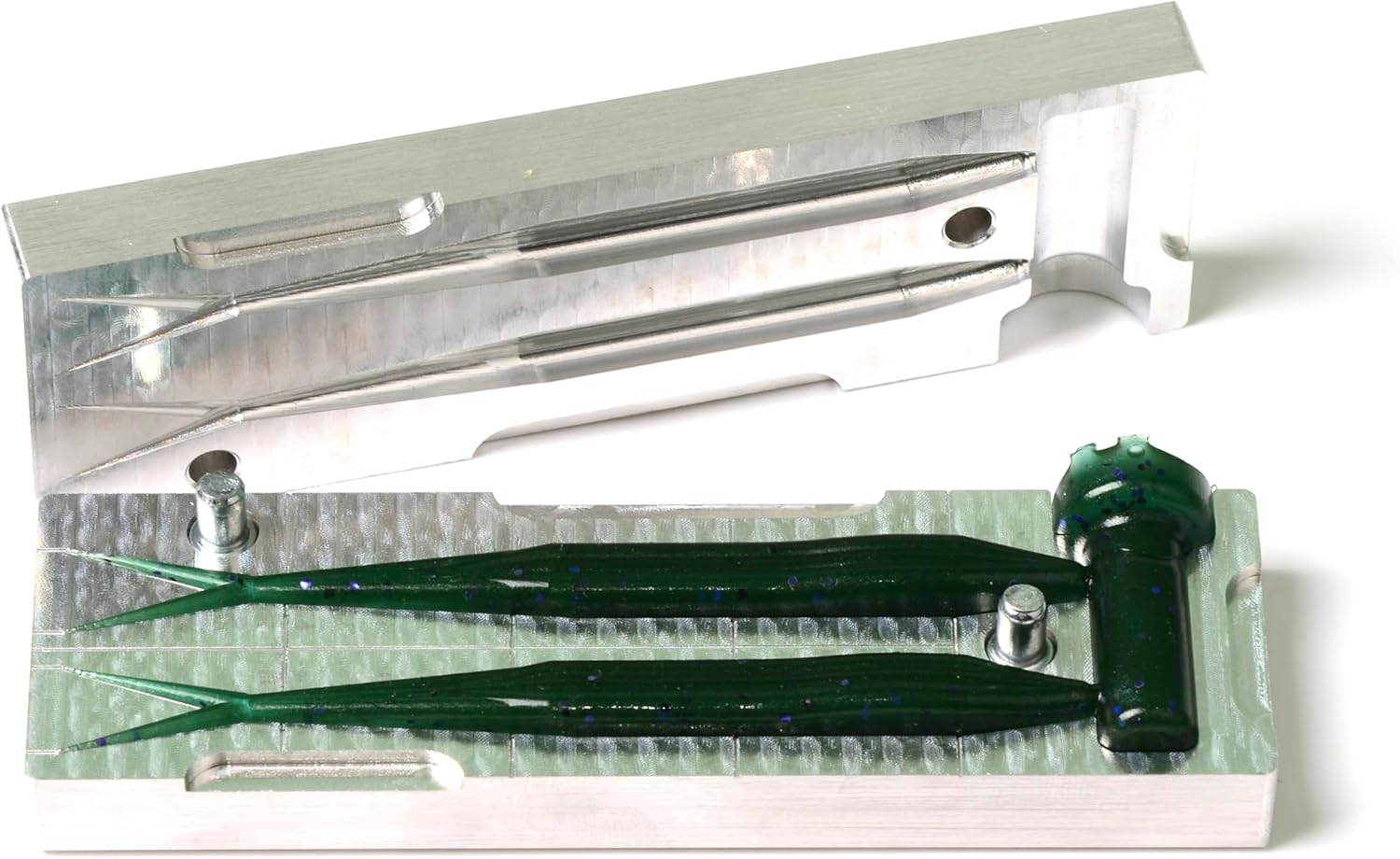 Soft Plastiс Mold Lure Making Injection Molds Fishing Lures Zoom Salty Super Fluke 4'' Two Cavity Aluminium