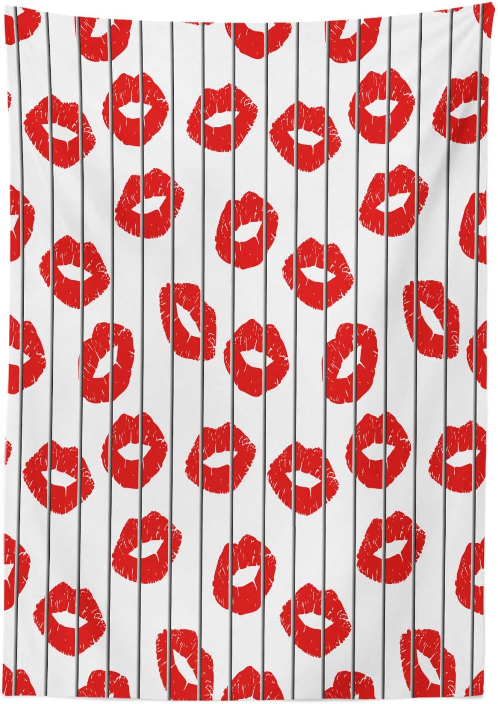 Suреr Chеар 🛒 Ambesonne Glamour Tablecloth, Woman Lips Behind The Bars Female Love Romance Valentines Day Print, Dining Room Kitchen Rectangular Table Cover, 60 X 84, Scarlet White Chеареѕt 🛒 Ambesonne Glamour Tablecloth, Woman Lips Behind The Bars Female Love Romance Valentines Day Print, Dining Room Kitchen Rectangular Table Cover, 60 X 84, Scarlet White