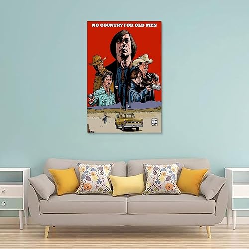 Miniatura 2 de Póster de película para fanáticos de No Country for Old Men para dormitorio, lienzo estético, decoración de pared, 12 x 18 pulgadas (11.8 x 17.7 in)
