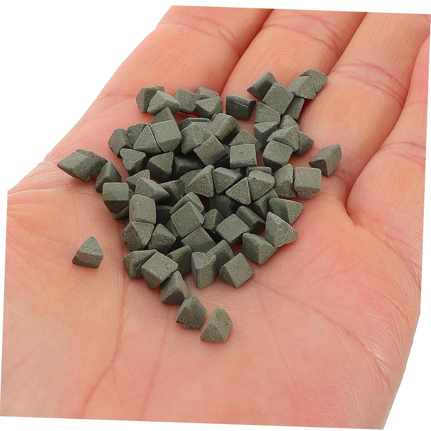 Gatuida 1bag Ceramic Tumbling Media Abrasive Polishing Drum for Jewelry Triangle Grinding Wheel