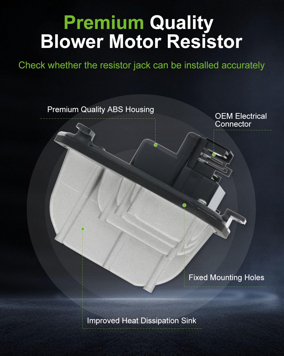 SCITOO HVAC Blower Motor Resistor Regulator for 2001-2006 for Acura MDX,2003-2008 for Honda Pilot Air Control Module Resistor Replacement Part A/C Blower Motor Resistor Air Conditioning Heater Part