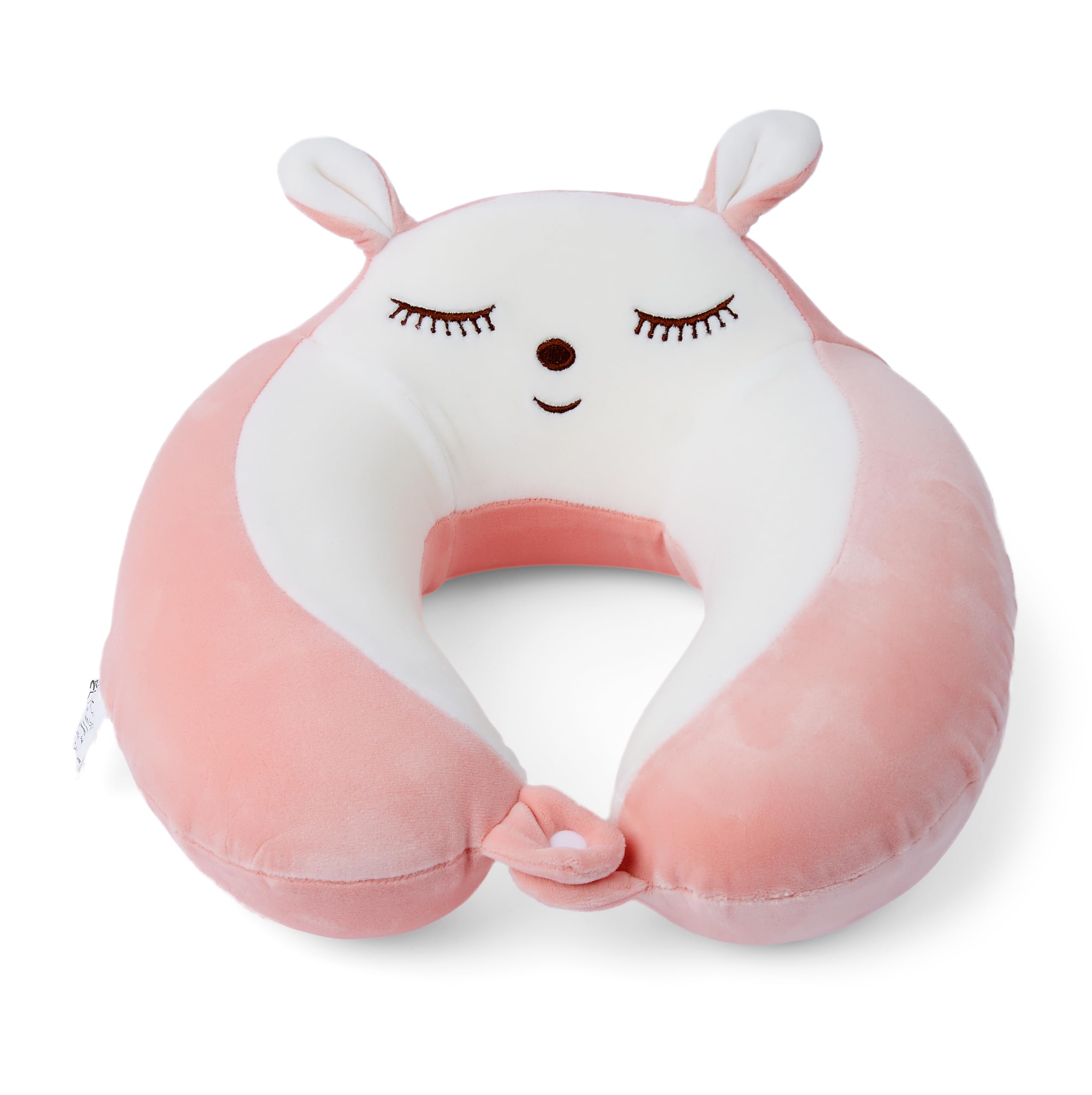 Mousehouse Gifts - Fox-themed Travel Pillow, Memory Foam Neck Pillow for Kids & Adults (Rabbit)