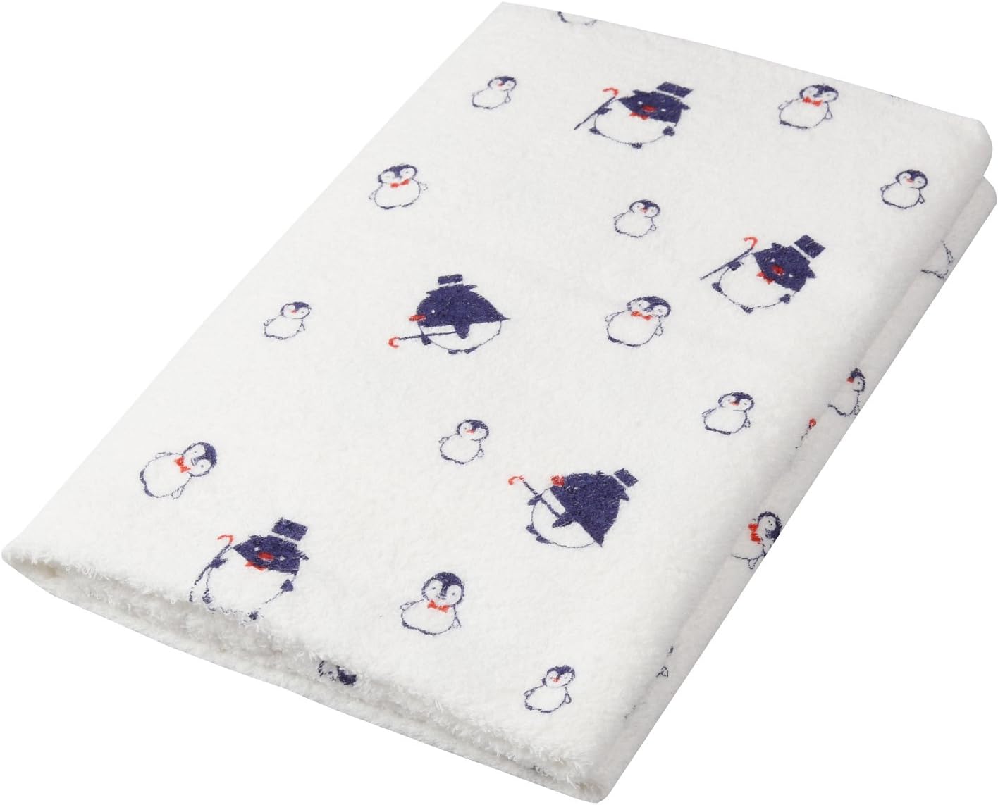綿100% 日本製 ふわふわバスタオル ペンギン柄 88×88cm ベビー 入浴・スキンケア バスタブ・バスシート 沐浴 お風呂 敏感肌 デリケート