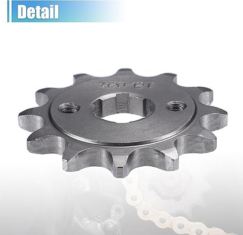 Miniatura 5 de X AUTOHAUX 1 juego de 520 estilos 12 dientes 0.787 in ID motocicleta piñón delantero para motocicleta 50cc 70cc 110cc 125cc motocicleta Dirt Pit