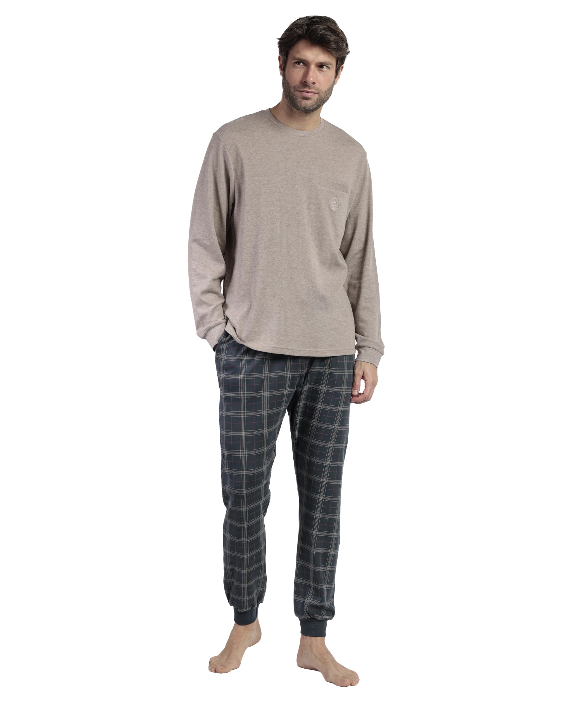 ADMAS Classic Pijama Manga Larga Cinnamon para Hombre