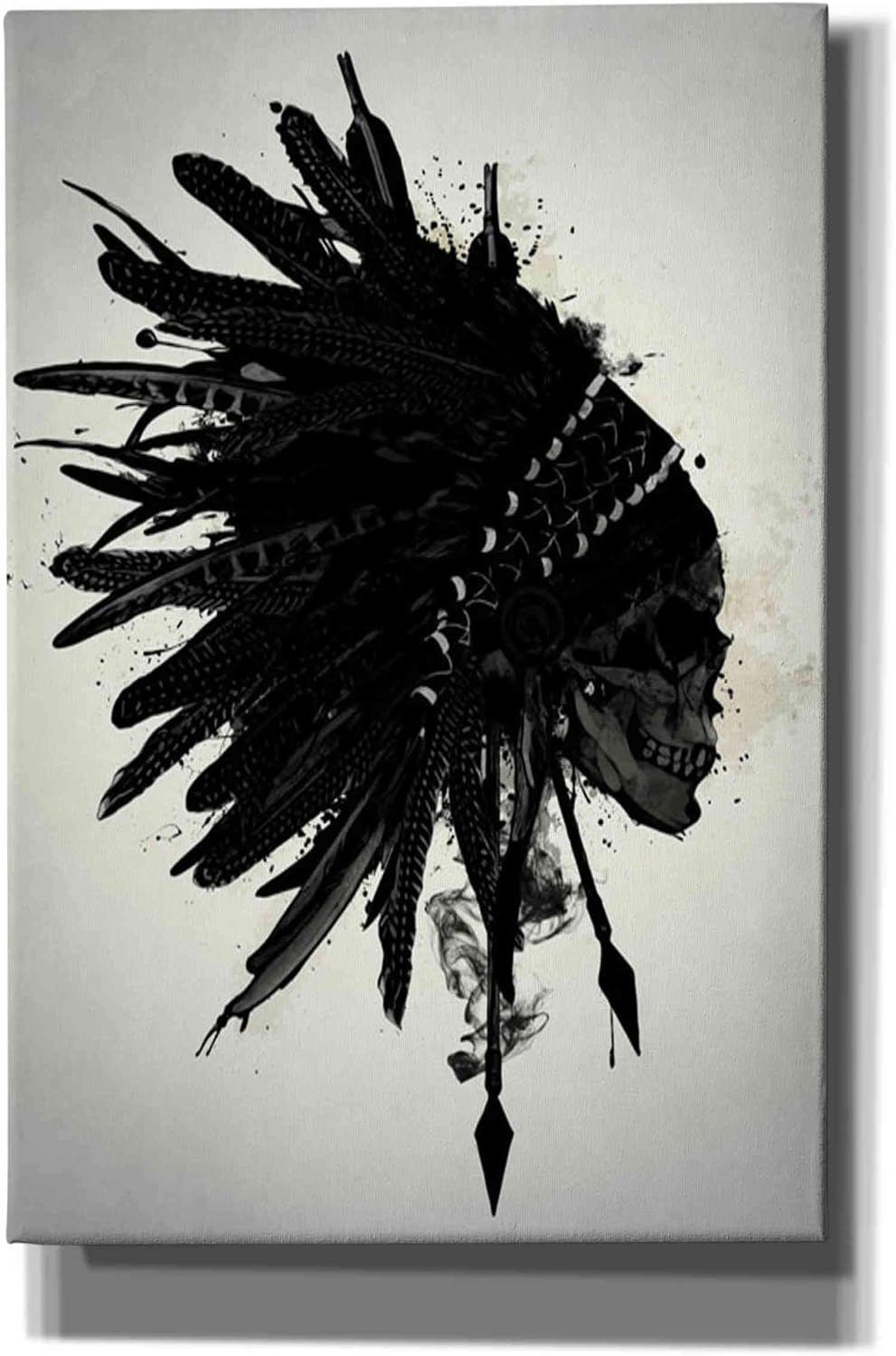 Cortesi Home 'Warbonnet Skull' by Nicklas Gustafsson, Canvas Wall Art, 18"x26"