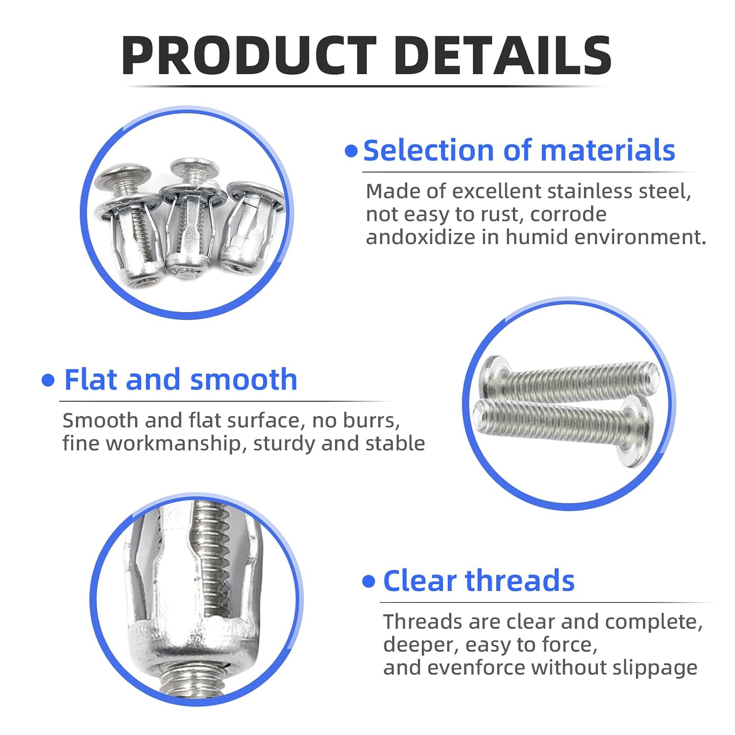 25 PCS M4*20 Hollow Door Anchors and Screws, Carbon Steel, Socket Cap, 4mm x 20mm, Silver, For Thin Walls, Drywall, RV Walls, Shelves