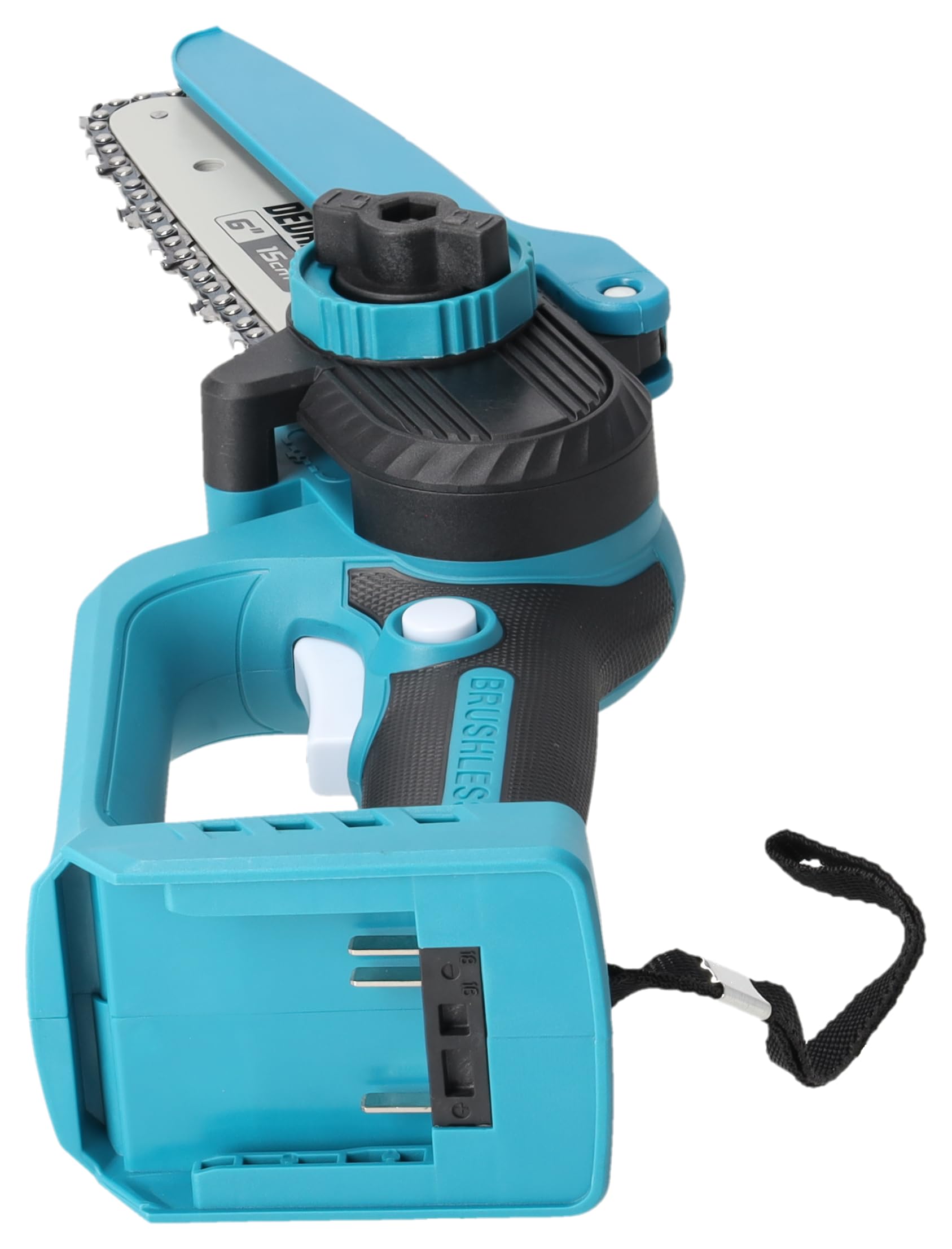 Dedra SAS+ALL DED7180 18 V – bezszczotkowa mini piła łańcuchowa 6ʺ (150 mm), 5400 RPM, cięcie do 140 mm, beznarzędziowy napinacz, lekka konstrukcja (0.9 kg), bez akumulatora i ładowarki