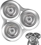 SH98 Replacement Heads suitable for Electric Shavers - Compatible with Series 9000 (S9xxx) - Dual Stainless Steel Blades-Electric Shaver Replacement Head for Men, Silvery