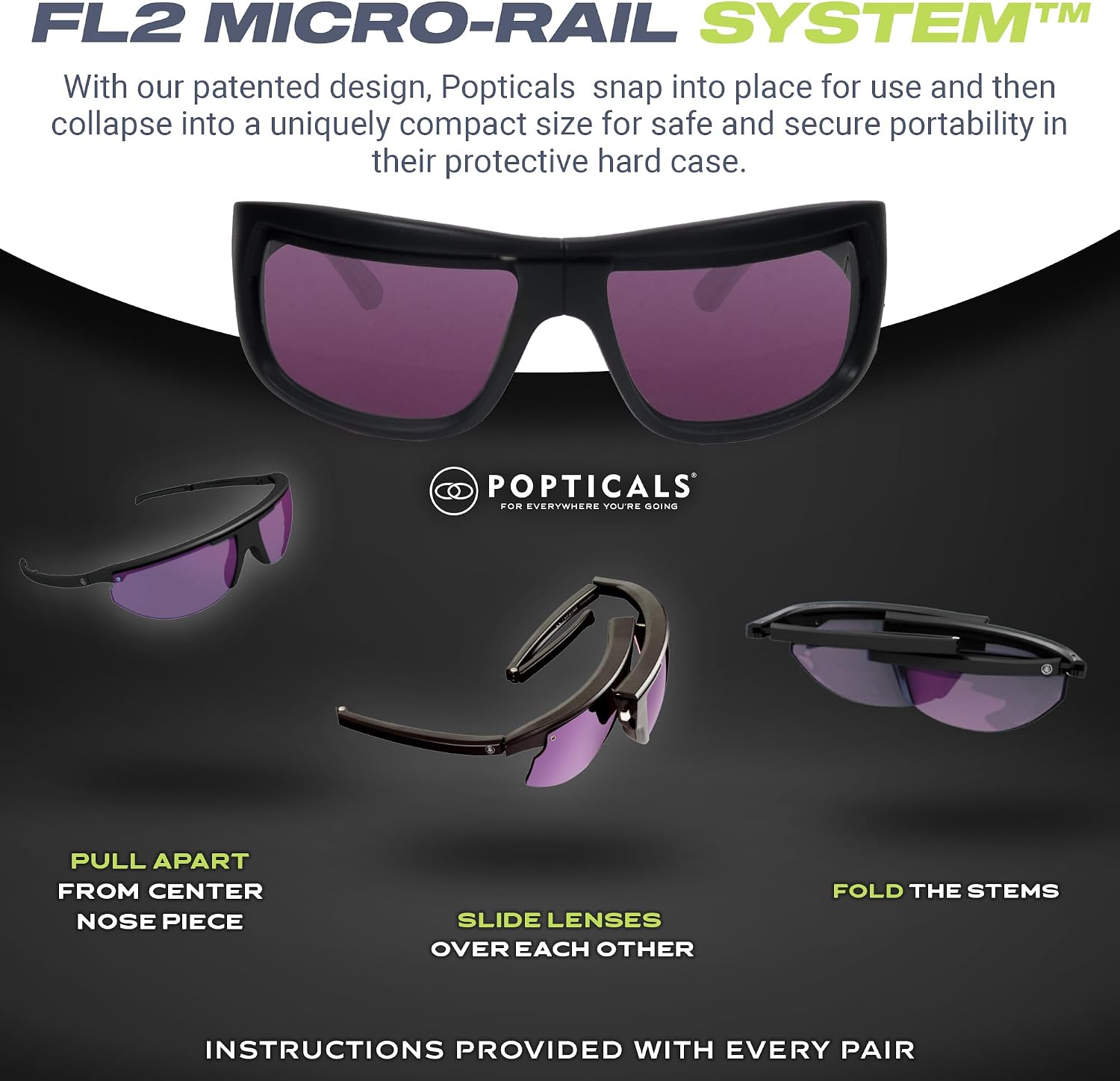 POPTICALS NYDEF Golf Foldable Sunglasses for Your Golfing Accessories