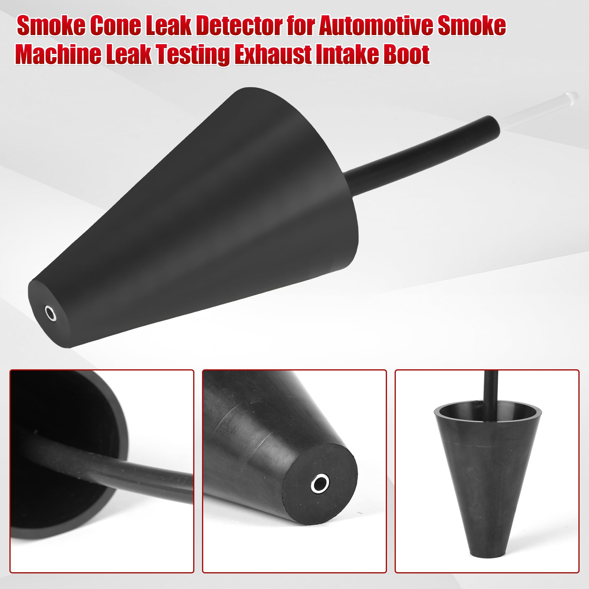 WUODAO Smoke Cone Leak Detector for Automotive Smoke Machine Leak Testing Exhaust Intake Boot Adapter Standard Cone Adapter Diagnostics for Automotive EVAP Leak Locator Tester(??2)