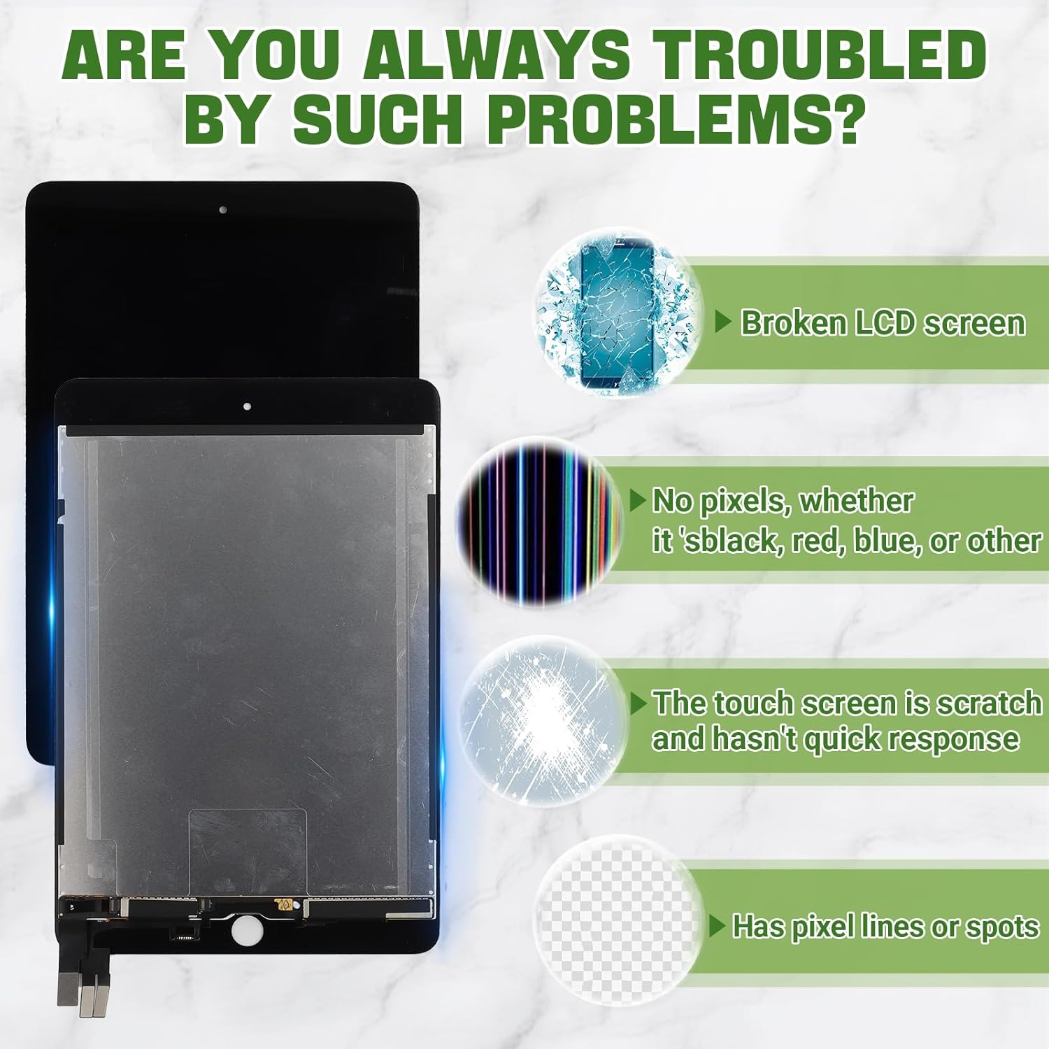 New LCD Display for iPad mini 5 2019 7.9" A2133 A2125 A2126 A2124 Touch Screen Digitizer Assembly Replacement with Upgraded Repair Tools Kit-Black