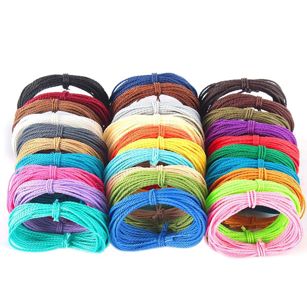 30 Pack Cotton Hemp DIY Multicolors 1mm CottonHemp Bracelet Necklace Jewelry Making Bracelet