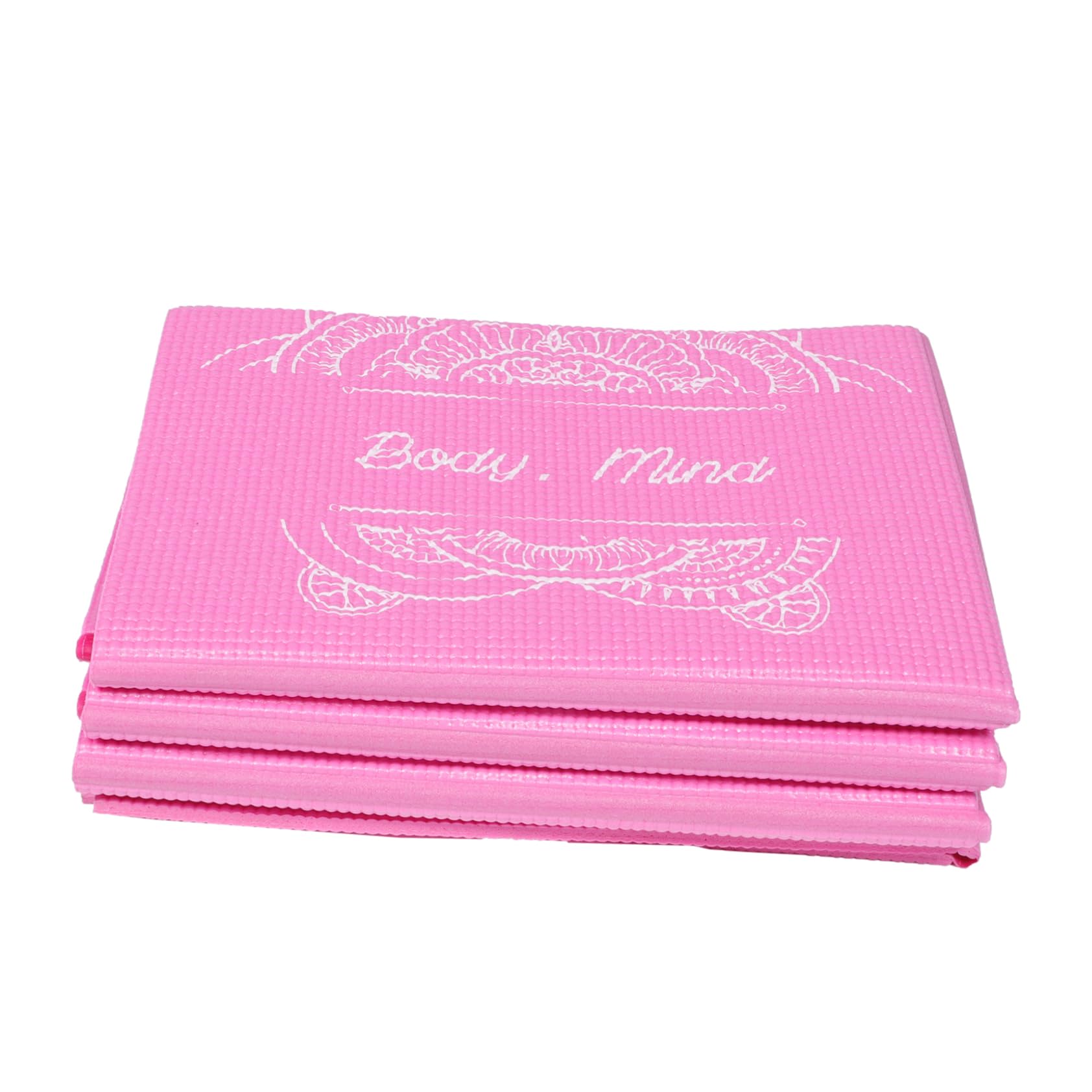 KOMBIUDA Esterilla Segura Antideslizante y Plegable de Yoga de Tpe para Pilates y Estiramientos, Adecuado para Casa y Ejercicio