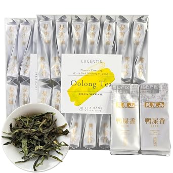Phoenix Dancong Oolong Tea Fresh Duck Droppings Aroma 30 Tea Bags / 180g Floral & Bright Chinese Oolong Dan Cong - Oolong Tea Loose Leaf - Chaozhou Phoenix Tea Mountain Oolong with Sweet and Orchids Aroma - Health Tea
