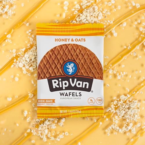 Miniatura 2 de Rip Van Wafels - Stroopwafels pequeños de caramelo holandés y vainilla, bajo en carbohidratos/calorías (0.11 onzas), sin OGM, para dieta cetogénica