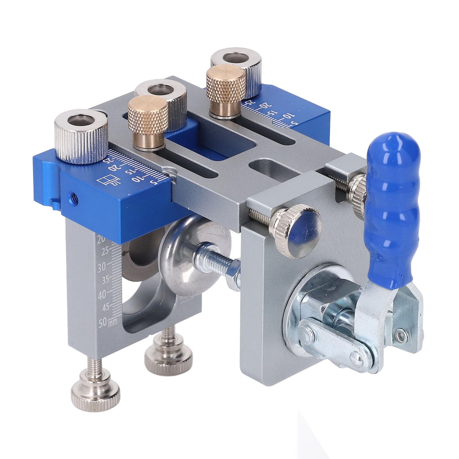 Generic Lokalizator Dziurkacza Zestaw Dziurkaczy do Kołków ze Stopu Aluminium Zestaw Dziurkaczy 3 w 1 Lokalizator Wiercenia 5 Mm 8 Mm 10 Przednie Otwory do Mebli Obróbka Drewna Wiercenie Ręczne