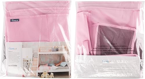 Miniatura 179 de Surblue - Organizador de cama colgante para mesita de noche, bolsa de almacenamiento, bolsillo para literas y camas de hospital, dormitorios Z-Zebra
