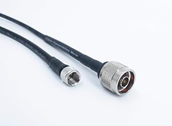 Premium Quality 10 Foot Genuine LMR-240 Coaxial Jumper Cable with N-Male to Mini-UHF Male Connector Low Loss RF 50 Ohms