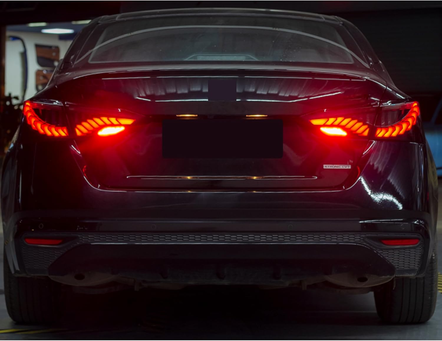 New Accessory Compatible with Nissan Altima 2019-2024 Full LED Tail Lights with Sequential Turn Signal Dynamic Animation Black Rear Lamps Assembly