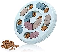 DR CATCH Interactive Dog Puzzle Toy - Slow Feeder Treat Dispenser for IQ Training, Mental Enrichment & Boredom Relief (Blue)