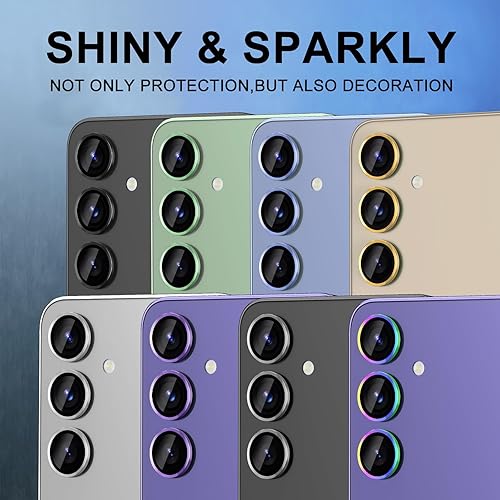 Vista 602 de para Samsung Galaxy Z Flip 7 Protector de Lente de Cámara, Cubierta de Lente de Vidrio Templado con Anillo de Metal Individual, [Fuerte Adhesión] 1