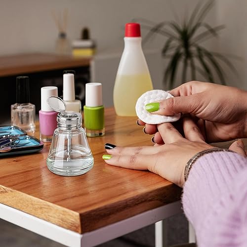 Miniatura 6 de 2 botellas dispensadoras de 6 onzas6.1 fl oz, botella dispensadora de vidrio vacía con tapa de metal abatible, dispensador de maquillaje,