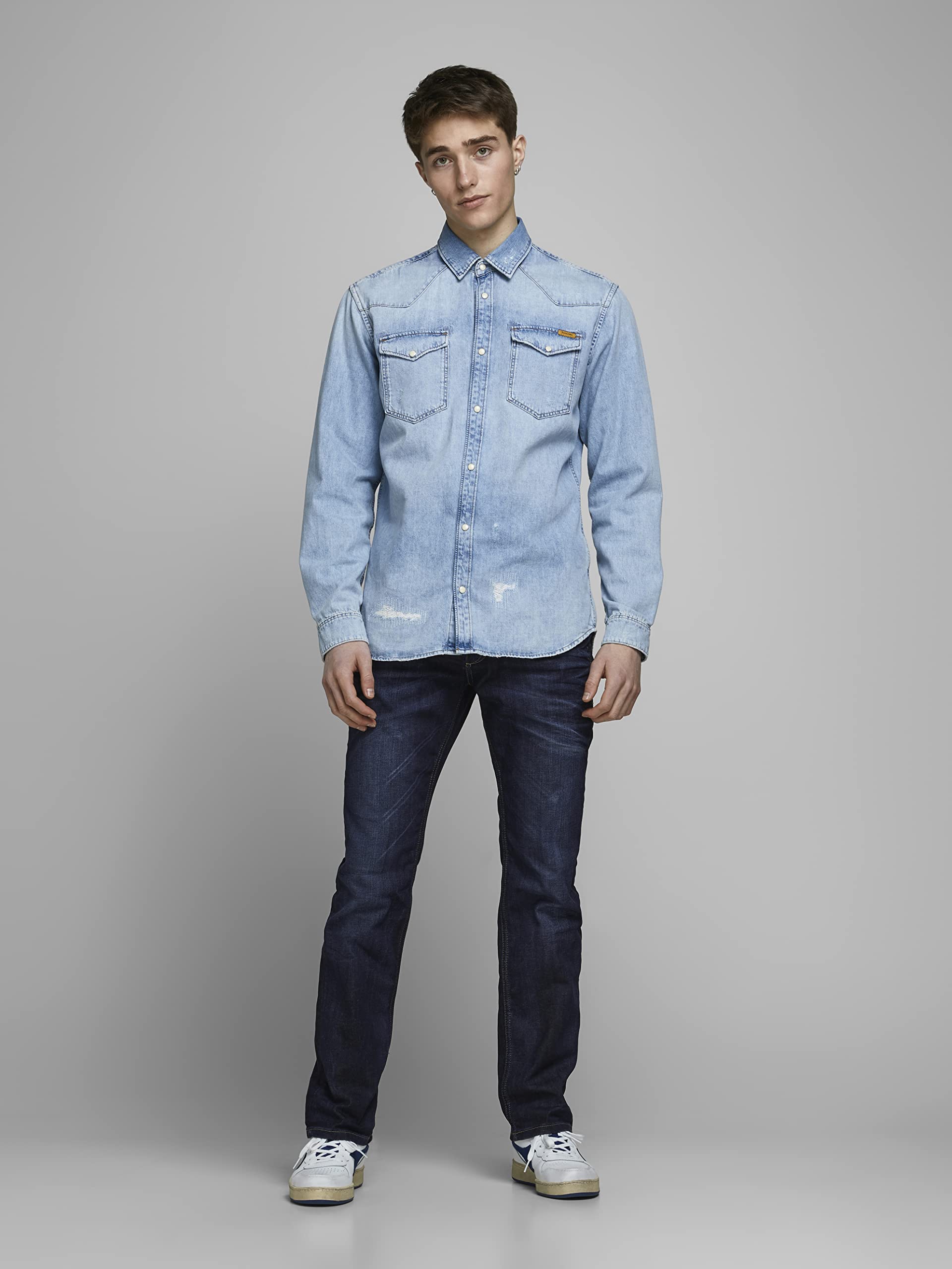 JACK & JONES Male Regular fit Jeans Clark ORIGINAL JOS 318