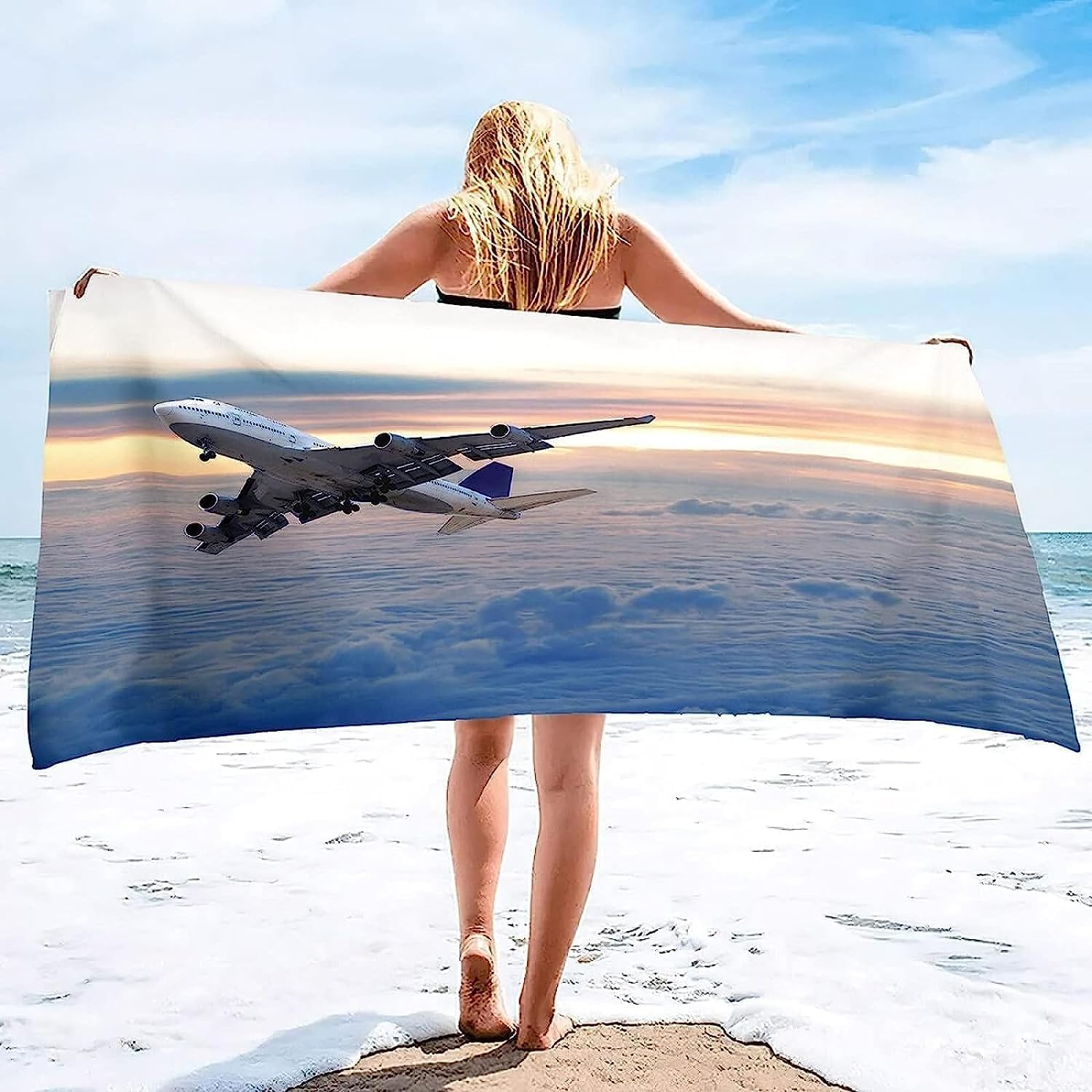 Telo Mare Microfibra 70x150 Cm - Asciugatura Rapida, Leggero Per Spiaggia, Piscina E Sport - Foto 9