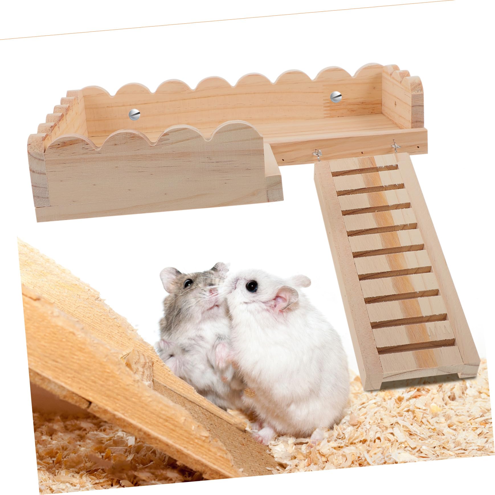 Hamster Holzplattform aus Massivem Holz als Spielplatz und Basis für Käfig Geeignet für Ratten und Rennmäuse Robust und Platzsparend im Design