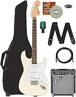 Vista 37 de Fender Squier Affinity Stratocaster - Paquete azul Lake Placid con amplificador Frontman 10G, estuche, afinador, cable de instrumento, correa, púas