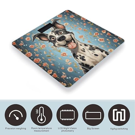 Bascula digital de baño para peso corporal, pantalla LCD, construcción en vidrio templado miniatura 3